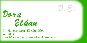 dora elkan business card