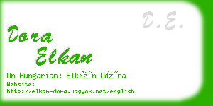 dora elkan business card